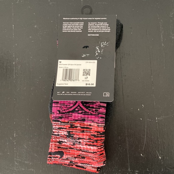 Nike Elite Basketball KAY YOW Crew Multi Color Dri-Fit Socks W6-10 M6-8 NWT - Picture 6 of 7